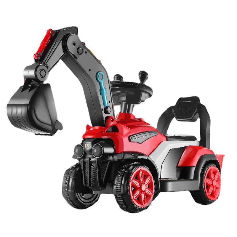 Children&#039;s Electric Excavator Toy Car Can Sit on the Large Number Excavator Car Can Sit Hook Machine Boy Excavator Engineering Car
