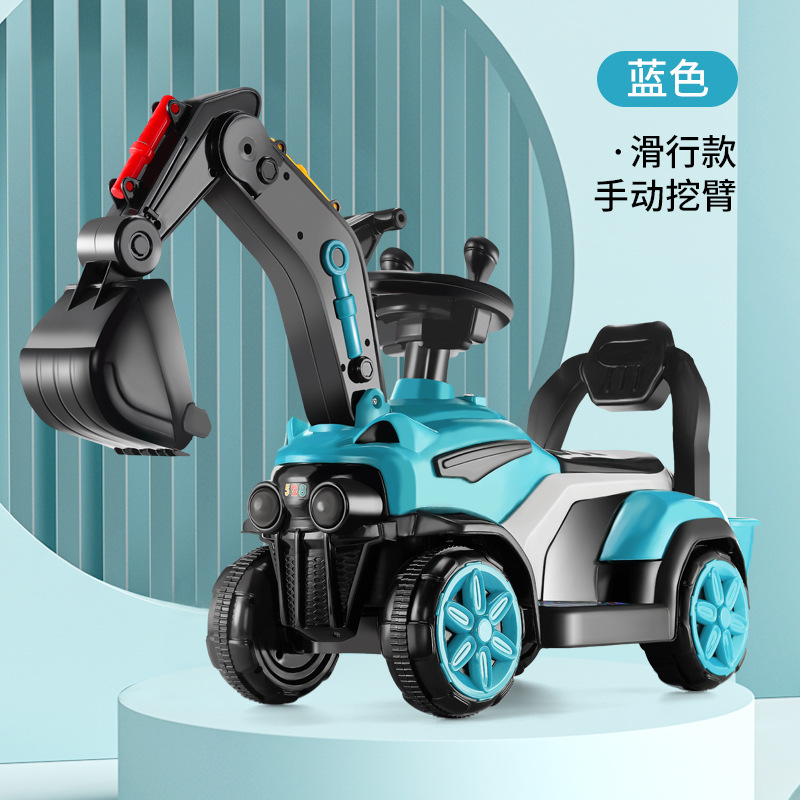 Children&#039;s Electric Excavator Toy Car Can Sit on the Large Number Excavator Car Can Sit Hook Machine Boy Excavator Engineering Car