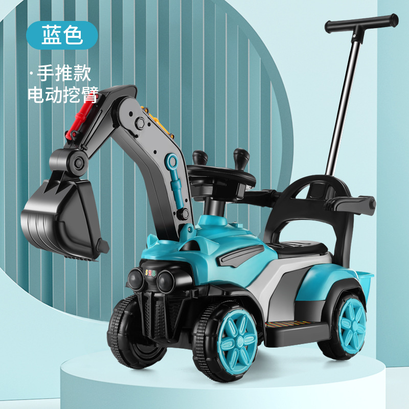 Children's Electric Excavator Toy Car Can Sit on the Large Number Excavator Car Can Sit Hook Machine Boy Excavator Engineering Car