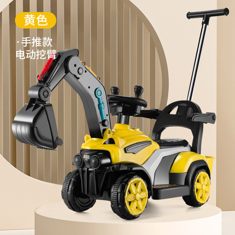 Children's Electric Excavator Toy Car Can Sit on the Large Number Excavator Car Can Sit Hook Machine Boy Excavator Engineering Car