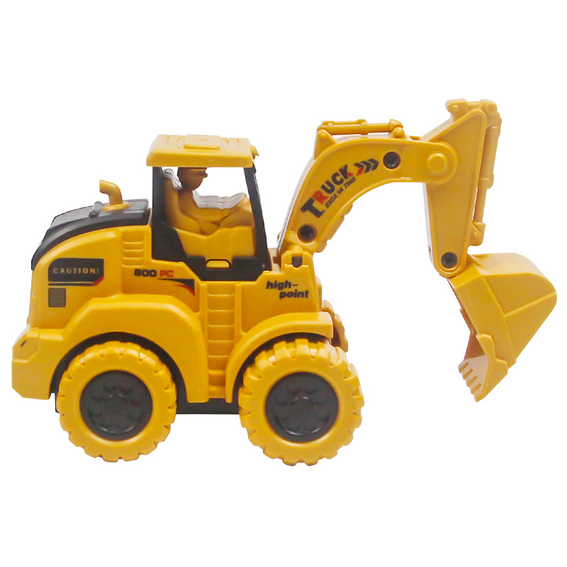 Children&#039;s Toy Press Excavator Sliding Inertia Engineering Vehicle Amazon Boy Pull Back Car Gift Factory Direct Sales