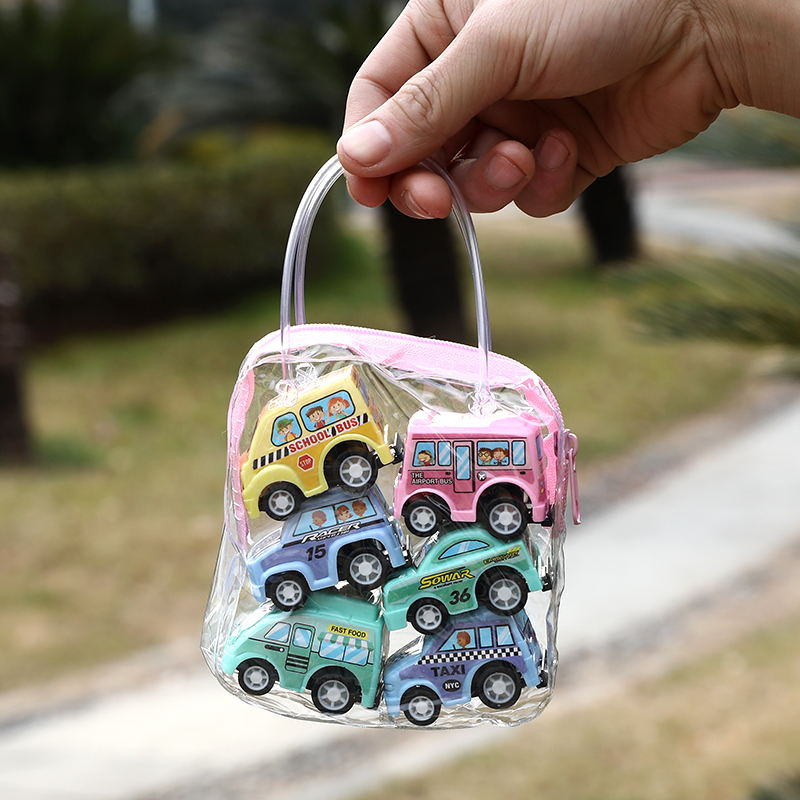 2571 Children&#039;s Power Control Car Toy 1 Bag 6 Mini Engineering Vehicle Fire Truck Boy Suit Toy Bag