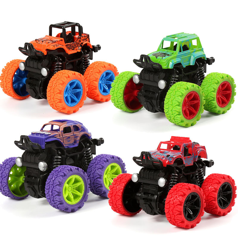 Children&#039;s Toy Excavator Engineering Car Boy Inertia Four-Wheel Drive off-Road Stunt Toy Car Car Stall Wholesale