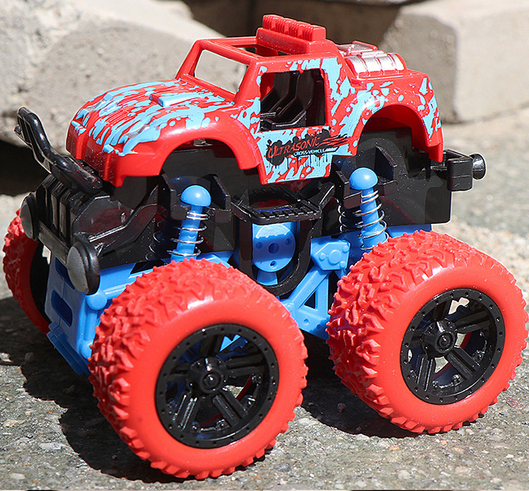 Children's Toy Excavator Engineering Car Boy Inertia Four-Wheel Drive off-Road Stunt Toy Car Car Stall Wholesale