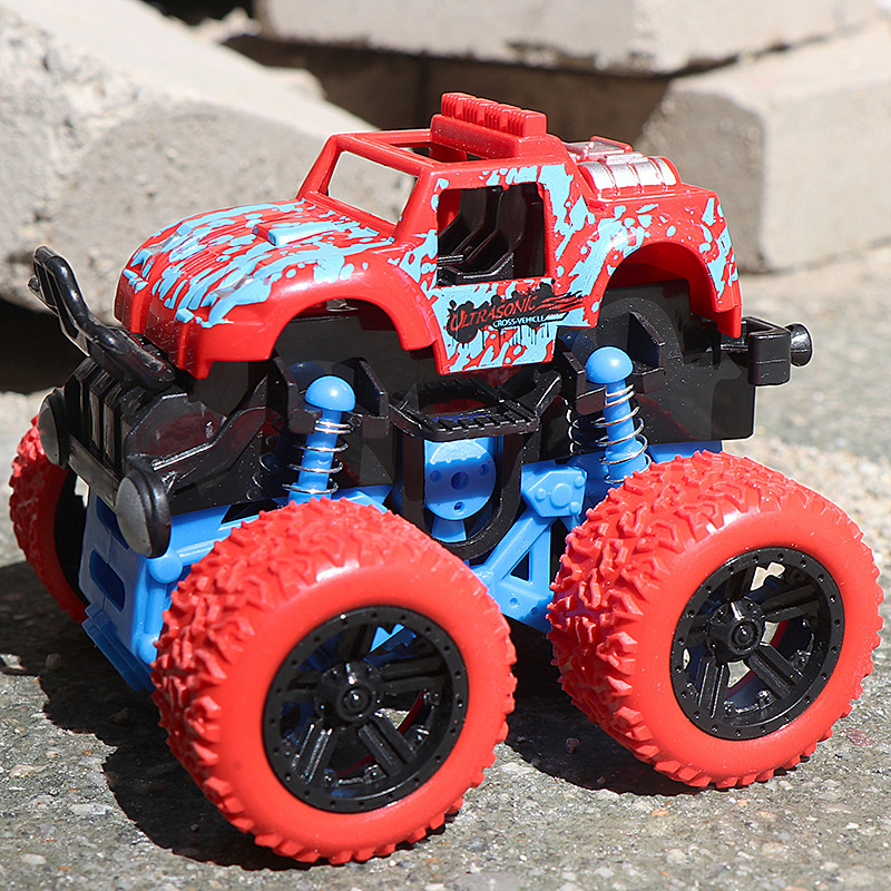 Children's Toy Excavator Engineering Car Boy Inertia Four-Wheel Drive off-Road Stunt Toy Car Car Stall Wholesale