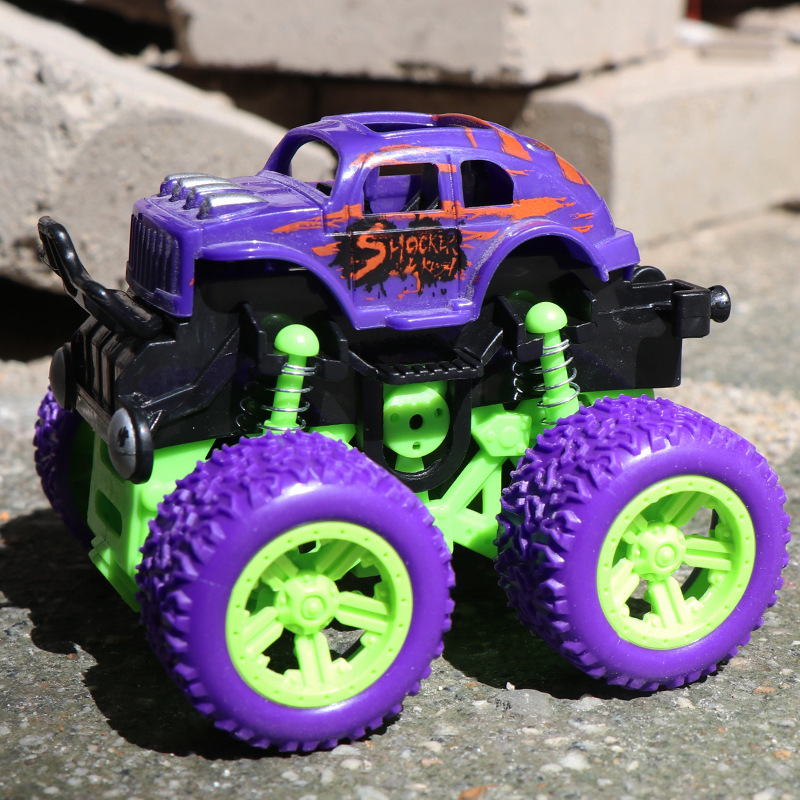 Children's Toy Excavator Engineering Car Boy Inertia Four-Wheel Drive off-Road Stunt Toy Car Car Stall Wholesale