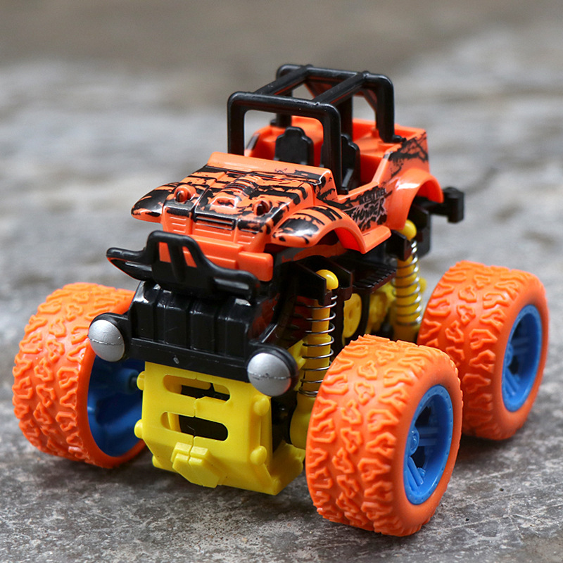 Children's Toy Excavator Engineering Car Boy Inertia Four-Wheel Drive off-Road Stunt Toy Car Car Stall Wholesale