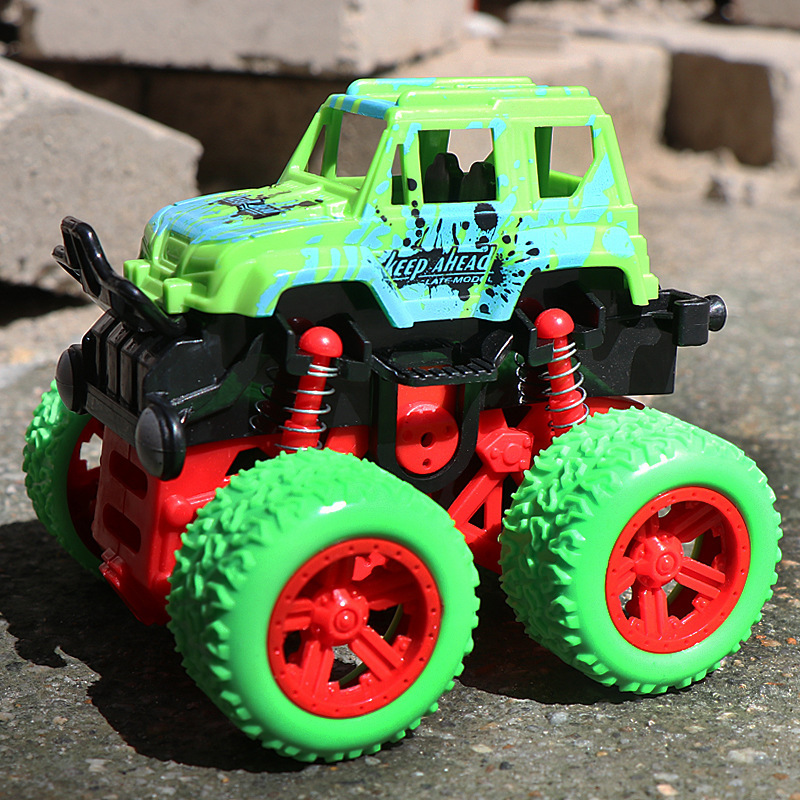 Children's Toy Excavator Engineering Car Boy Inertia Four-Wheel Drive off-Road Stunt Toy Car Car Stall Wholesale