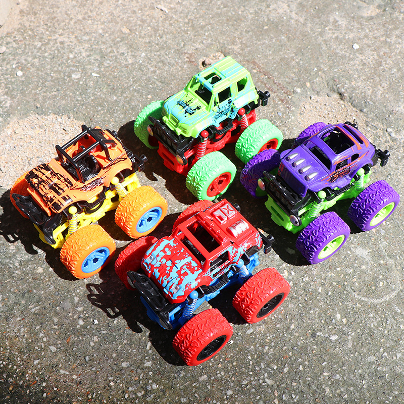 Children's Toy Excavator Engineering Car Boy Inertia Four-Wheel Drive off-Road Stunt Toy Car Car Stall Wholesale