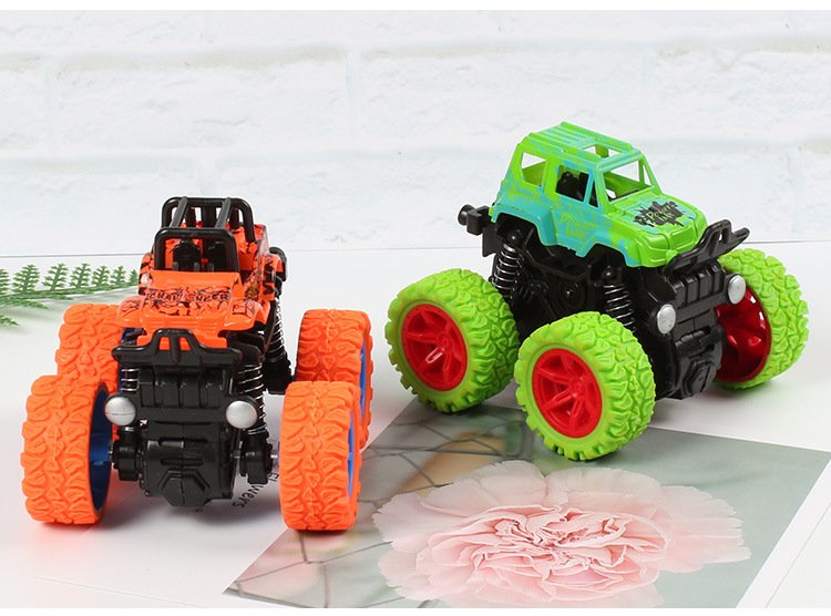 Children's Toy Excavator Engineering Car Boy Inertia Four-Wheel Drive off-Road Stunt Toy Car Car Stall Wholesale
