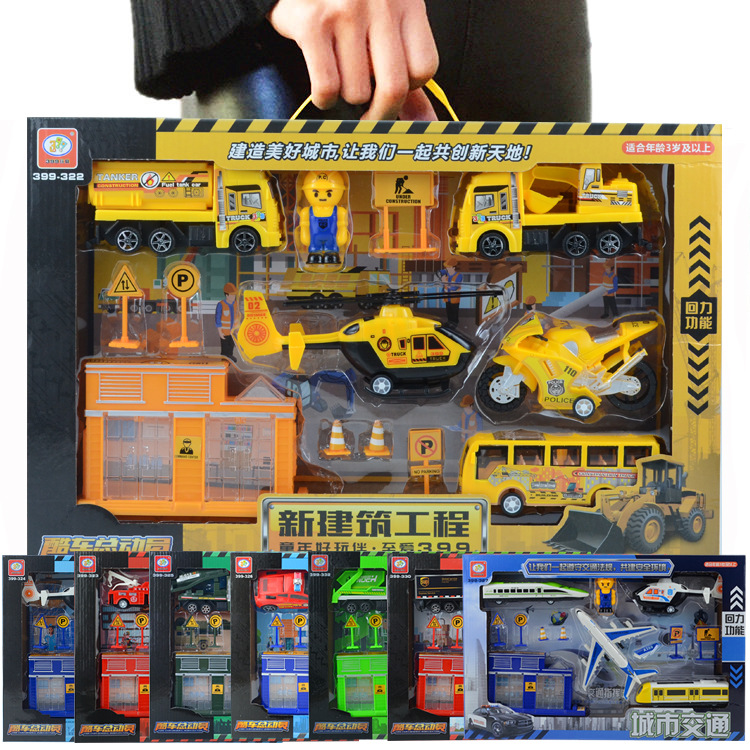 Chenghai Factory Wholesale Toy car Package large children's toy engineering car military Missile car box