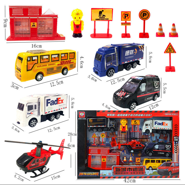Chenghai Factory Wholesale Toy car Package large children's toy engineering car military Missile car box