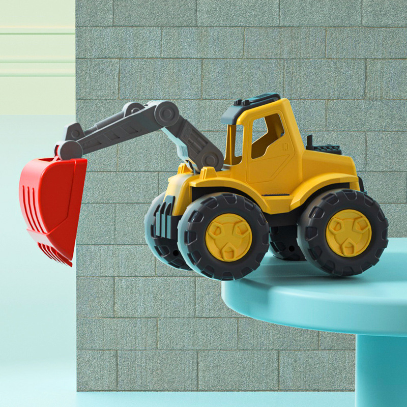 Cross-Border New Arrival Children's Engineering Excavator Toy Car Boy Large Inertia Bulldozer Car Model Wholesale