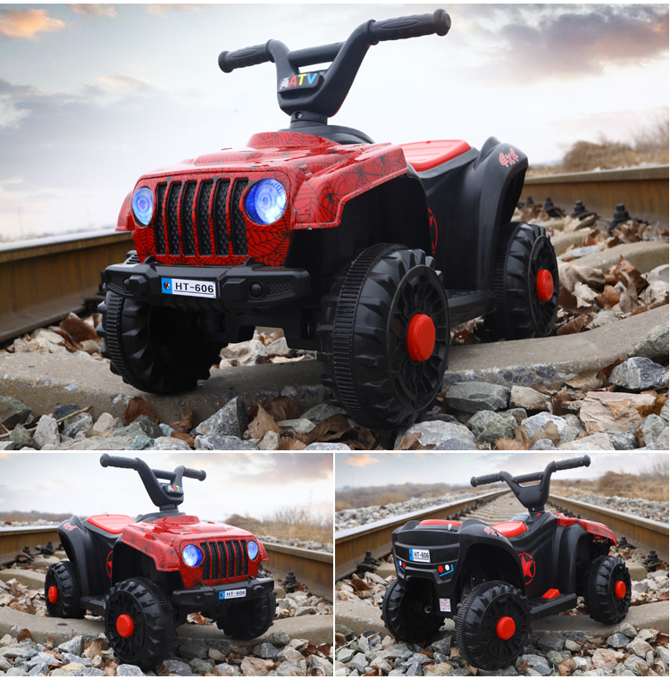Children's Electric Quadricycle off-Road Vehicle Baby Motorcycle Boys and Girls Net Red Car Engineering Vehicle Can Sit with Remote Control