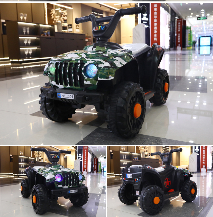 Children's Electric Quadricycle off-Road Vehicle Baby Motorcycle Boys and Girls Net Red Car Engineering Vehicle Can Sit with Remote Control