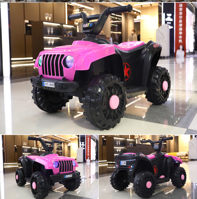 Children's Electric Quadricycle off-Road Vehicle Baby Motorcycle Boys and Girls Net Red Car Engineering Vehicle Can Sit with Remote Control