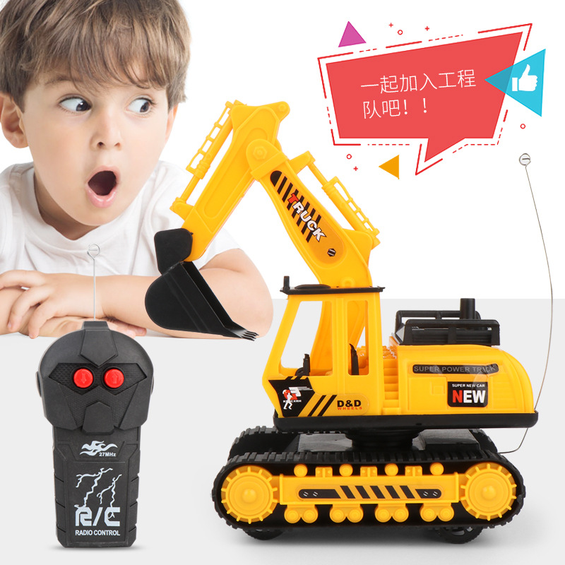 Boy&#039;s Toy Electric Remote Control Excavator Model Two-Way Large Simulation Model Toy Engineering Car Toys Gift