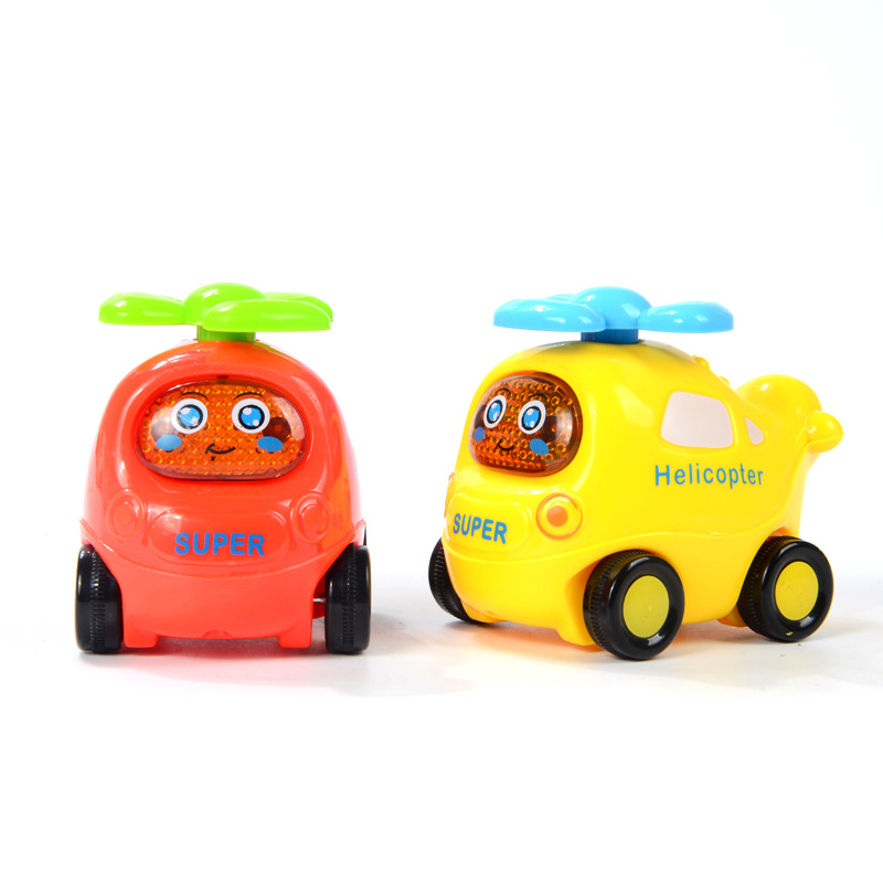 The Children inertial repulsion car toy car small plane plastic small toy cartoon mini engineering car set