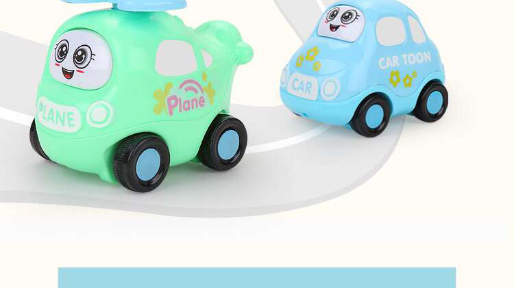 The Children inertial repulsion car toy car small plane plastic small toy cartoon mini engineering car set