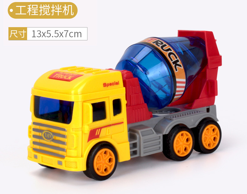 Cross-Border Inertia Warrior Engineering Vehicle Children's Toy Simulation Model Car Night Market Stall Toy Wholesale