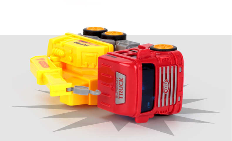 Cross-Border Inertia Warrior Engineering Vehicle Children's Toy Simulation Model Car Night Market Stall Toy Wholesale