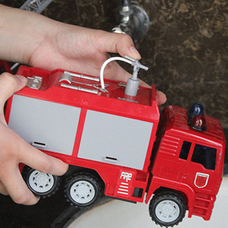 Children&#039;s Large Fire Truck Toy Car Water Spray Inertia Engineering Car Aerial Ladder Truck Fire Truck Boy Toy Car