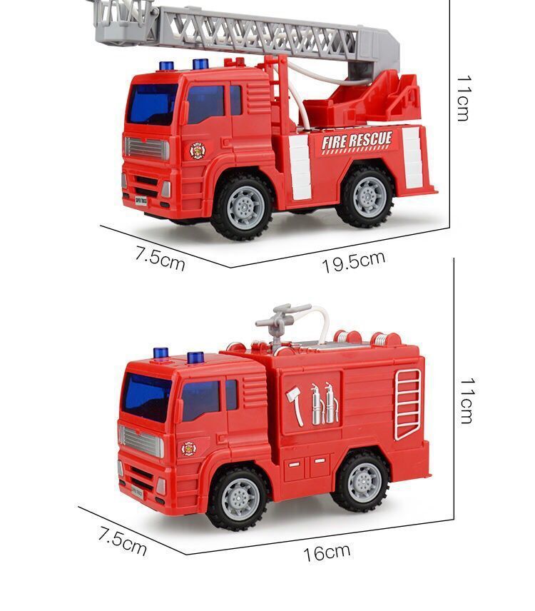 Children's Large Fire Truck Toy Car Water Spray Inertia Engineering Car Aerial Ladder Truck Fire Truck Boy Toy Car