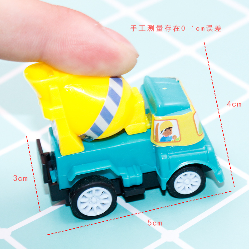 Children&#039;s Power Control Car Toy 1 Bag 6 Mini Engineering Vehicle Fire Truck Baby Boy Set Toys Bag