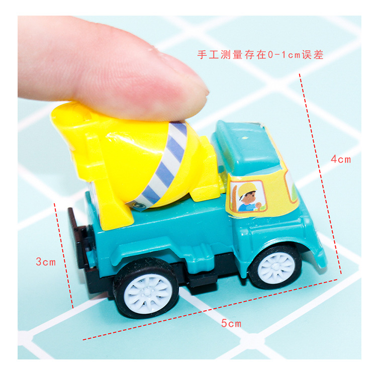 Children's Power Control Car Toy 1 Bag 6 Mini Engineering Vehicle Fire Truck Baby Boy Set Toys Bag