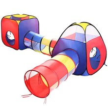 Cow Children's Tent Three-Piece Set 3 Shooting Ball Pool Crawl Tunnel Tent House Game House 03 Years Old Baby Toys