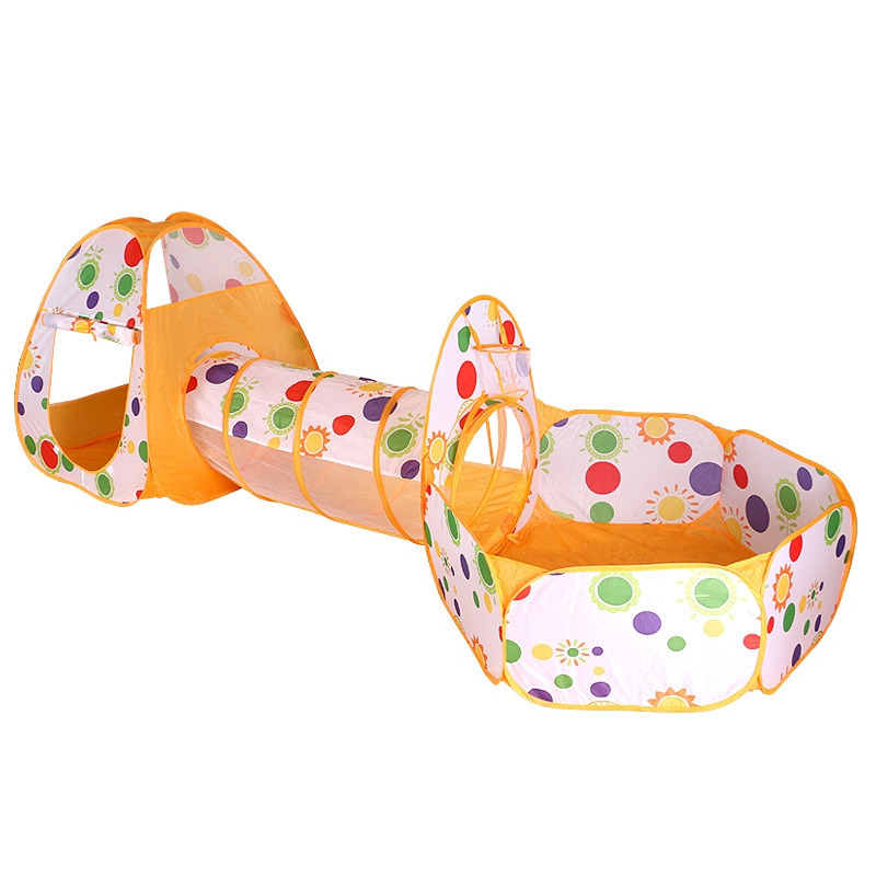 Children&#039;s tent Indoor three-piece indoor and outdoor folding game Houses dot triad basketball Pool baby Toys