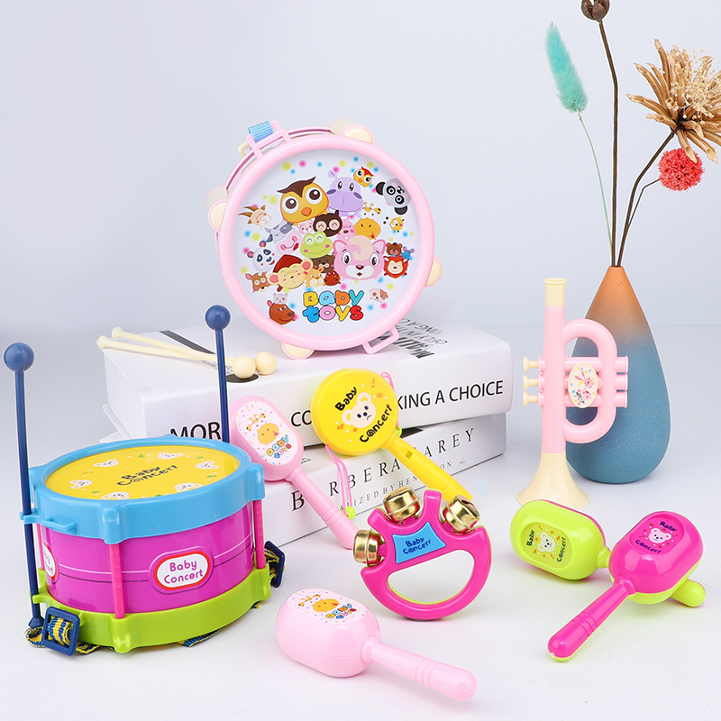 Infants Baby Toys Boys and Girls Hand Drum Baby Playing Musical Instrument Toys Wholesale