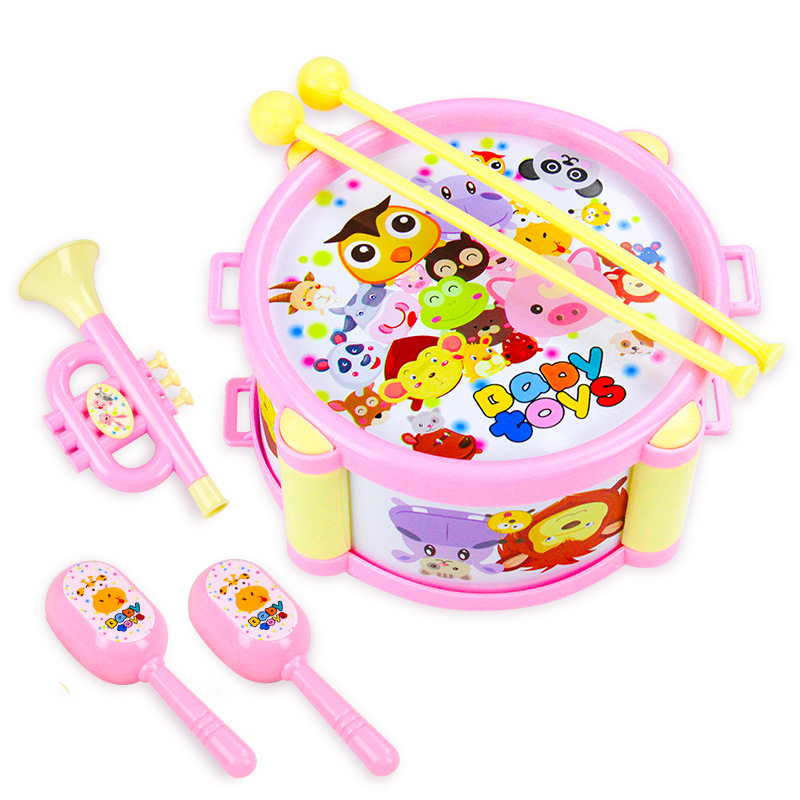 Infants Baby Toys Boys and Girls Hand Drum Baby Playing Musical Instrument Toys Wholesale
