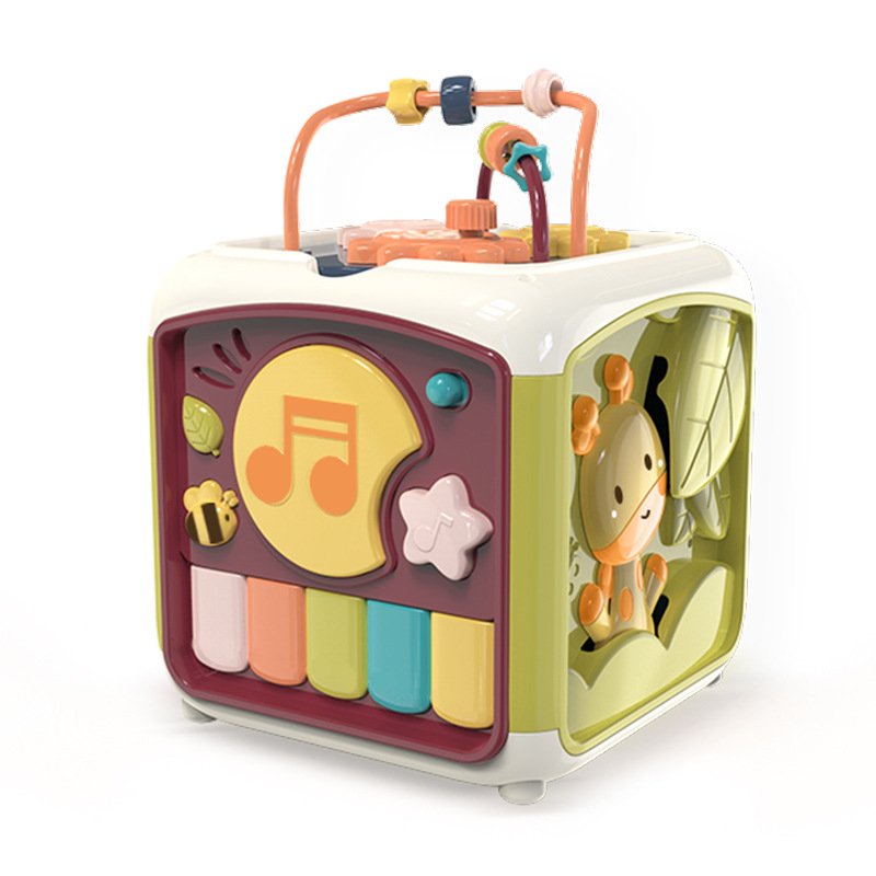 Baby Toys Music Drum Children Hand Drum Heptahedron Educational Music 6 Months Baby Early Childhood Education 0-1 Years Old