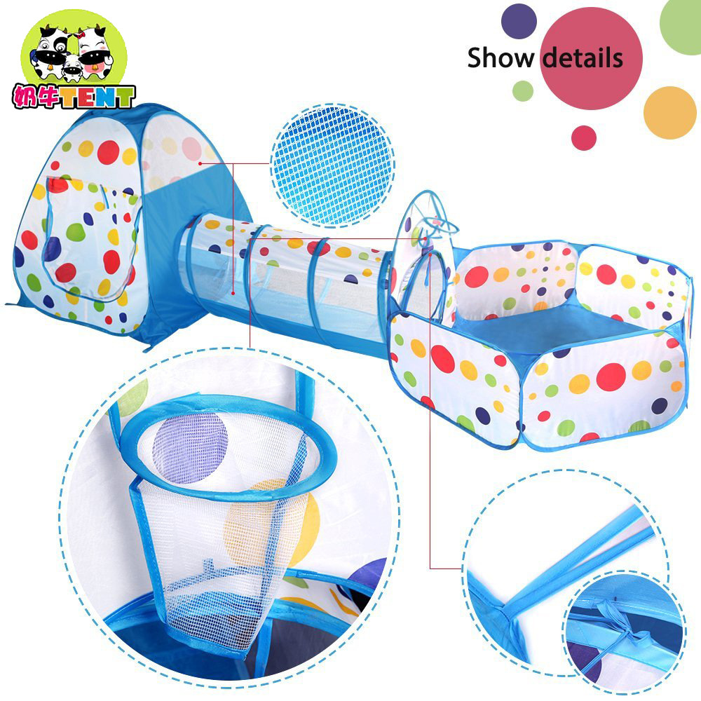 Cows children tent three - piece 3 crawl into also pool tunnel tent into game 3 years old baby toys Cows children tent three - piece 3 crawl into also pool tunnel tent into game 3 years old baby toys