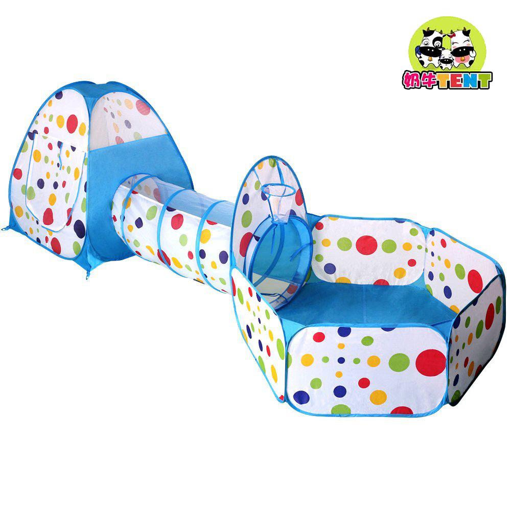 Cows children tent three - piece 3 crawl into also pool tunnel tent into game 3 years old baby toys Cows children tent three - piece 3 crawl into also pool tunnel tent into game 3 years old baby toys