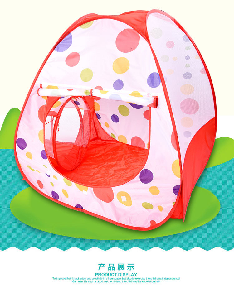 Cross-Border Amazon Children's Tent Three-Piece Set Crawl Tunnel Tent House Game House 0-3 Years Old Baby Toys
