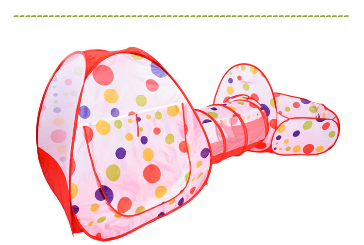 Cross-Border Amazon Children's Tent Three-Piece Set Crawl Tunnel Tent House Game House 0-3 Years Old Baby Toys