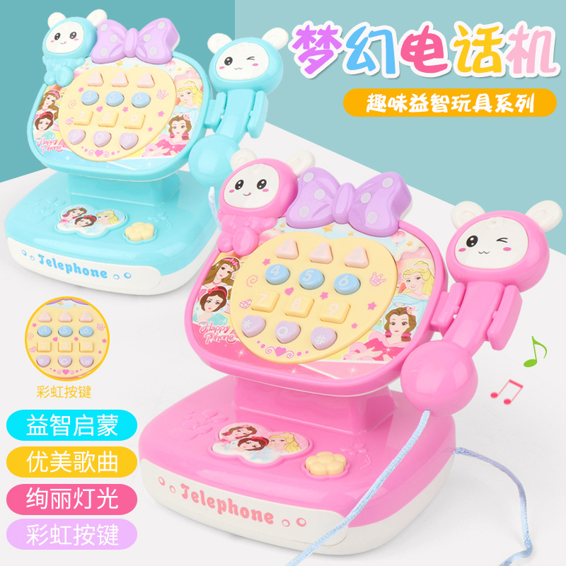 A2879# Baby Toys Enlightenment with Sound and Light Telephone Children&#039;s Multi-Function Early Education Fun Phone Toys