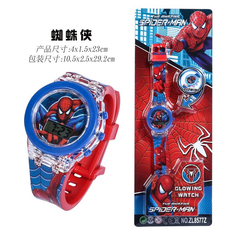 Foreign Trade Hot Selling Children's Cartoon Watch Girl Boy Cute with Light Baby Toys Watch Exquisite Electronic Watch