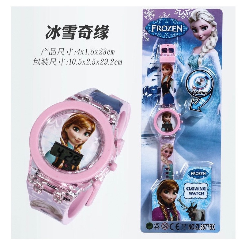 Foreign Trade Hot Selling Children's Cartoon Watch Girl Boy Cute with Light Baby Toys Watch Exquisite Electronic Watch