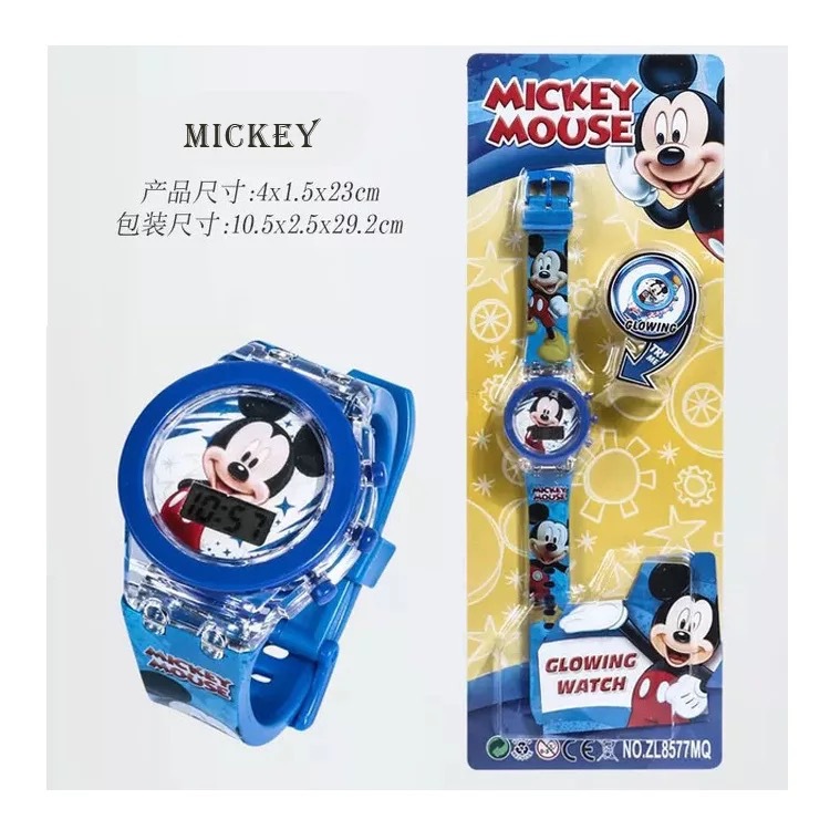 Foreign Trade Hot Selling Children's Cartoon Watch Girl Boy Cute with Light Baby Toys Watch Exquisite Electronic Watch