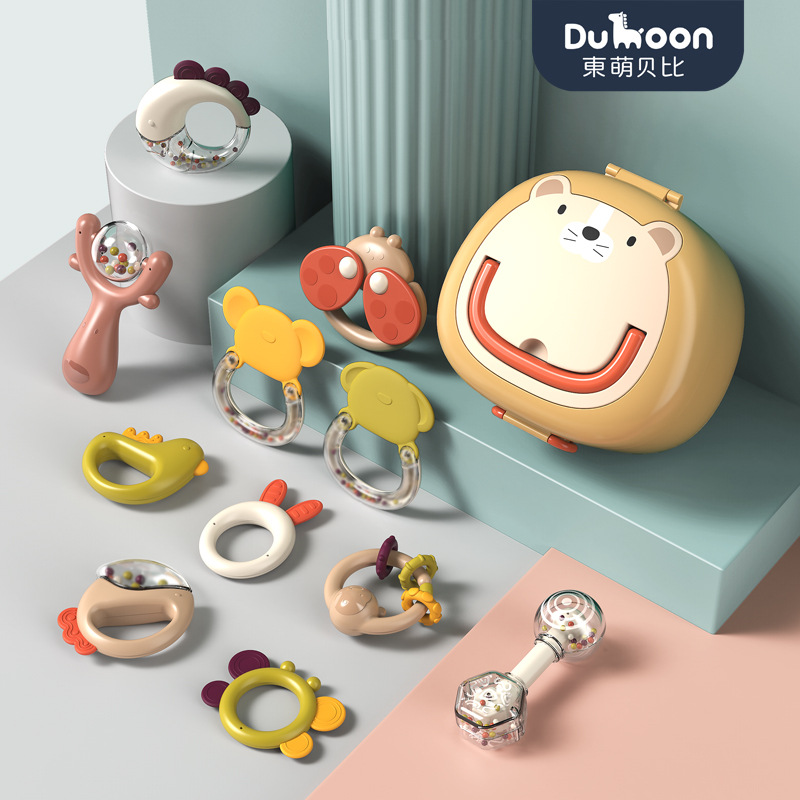 Cross-Border Newborn Baby Toys Newborn Rattle Biteable 6 to 12 Months Baby Grasping 0-1 Years Old Early Education Puzzle