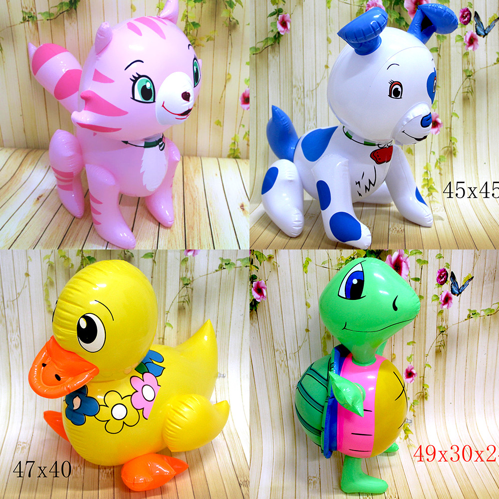 Children&#039;s Small toys Inflatable Cartoon animal Toys wholesale THICKened PVC material gift baby toys