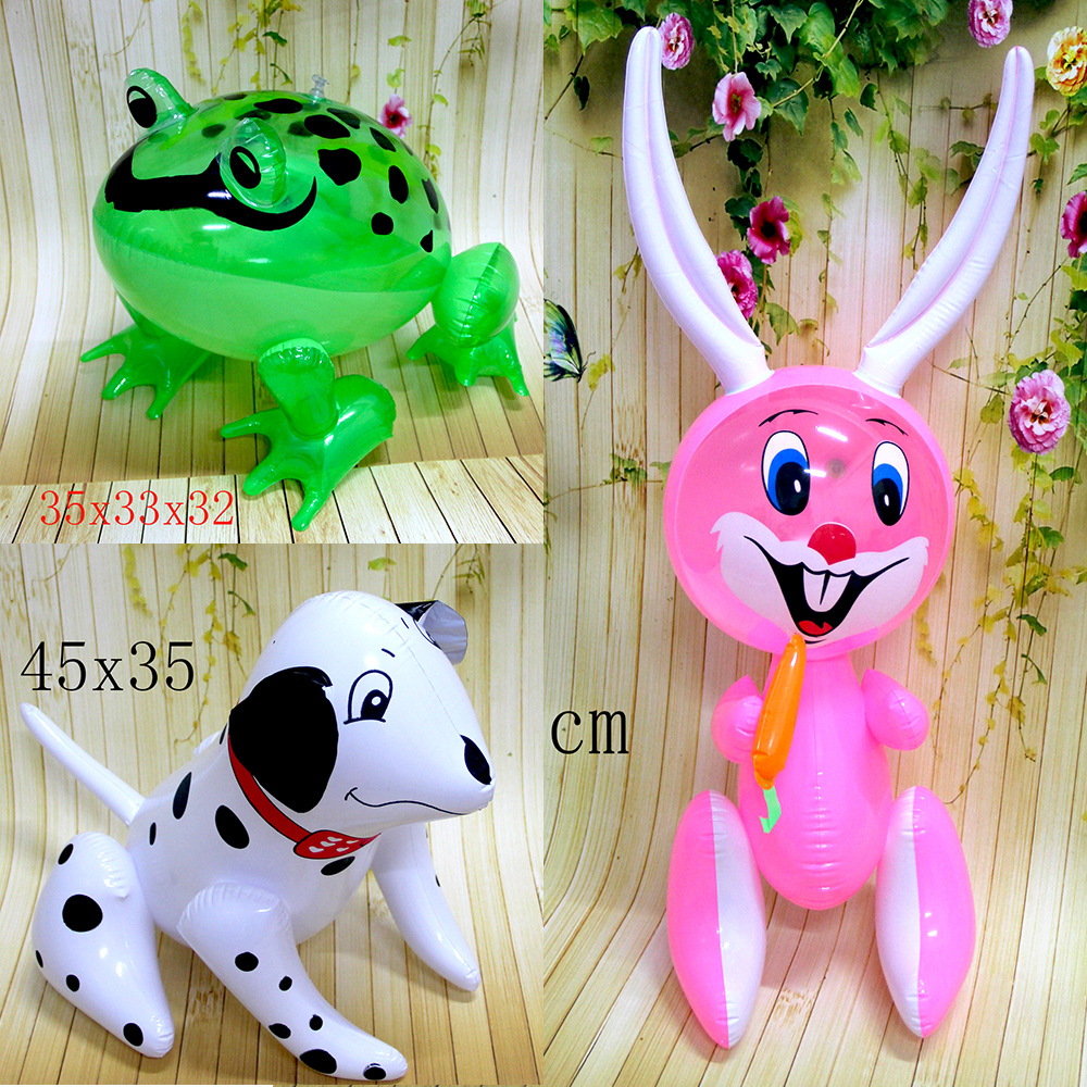 Children&#039;s Small toys Inflatable Cartoon animal Toys wholesale THICKened PVC material gift baby toys