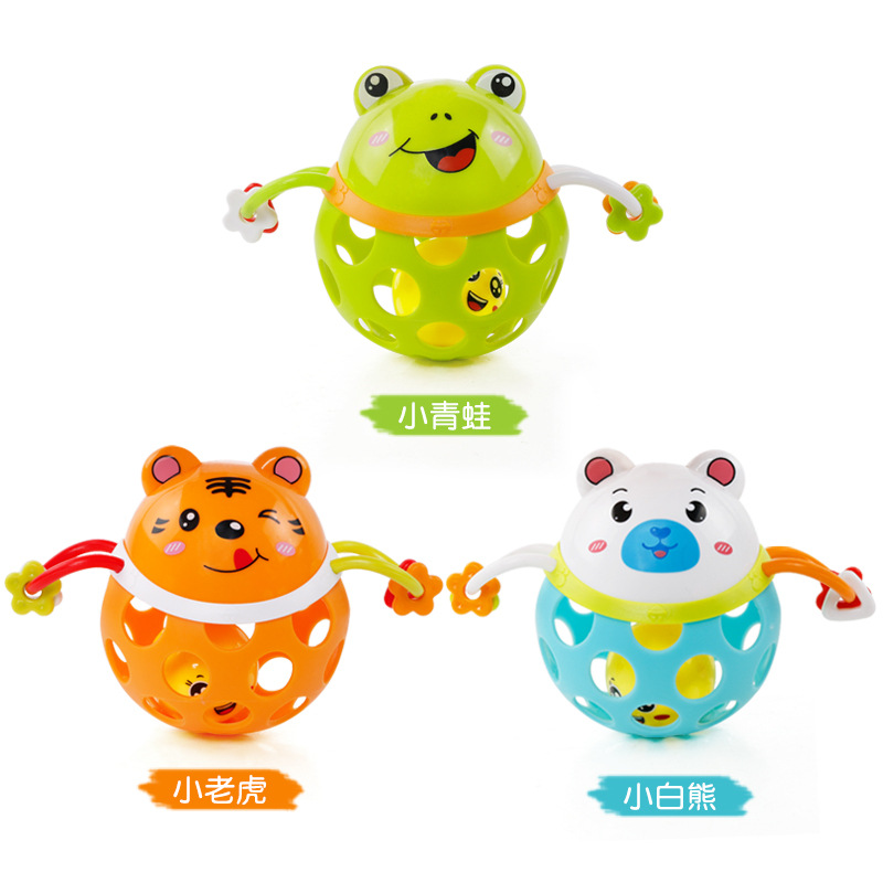 Baby hand shake bell ball Baby Teaching AIDS Shake Bell Fitness soft Rubber ball bell ball Baby Toys
