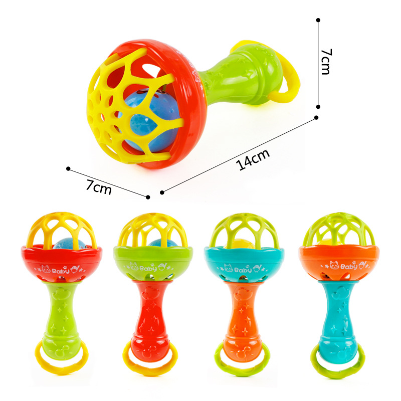 Baby hand shake bell ball Baby Teaching AIDS Shake Bell Fitness soft Rubber ball bell ball Baby Toys