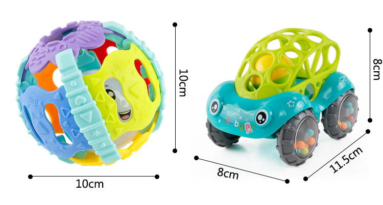 Baby hand shake bell ball Baby Teaching AIDS Shake Bell Fitness soft Rubber ball bell ball Baby Toys