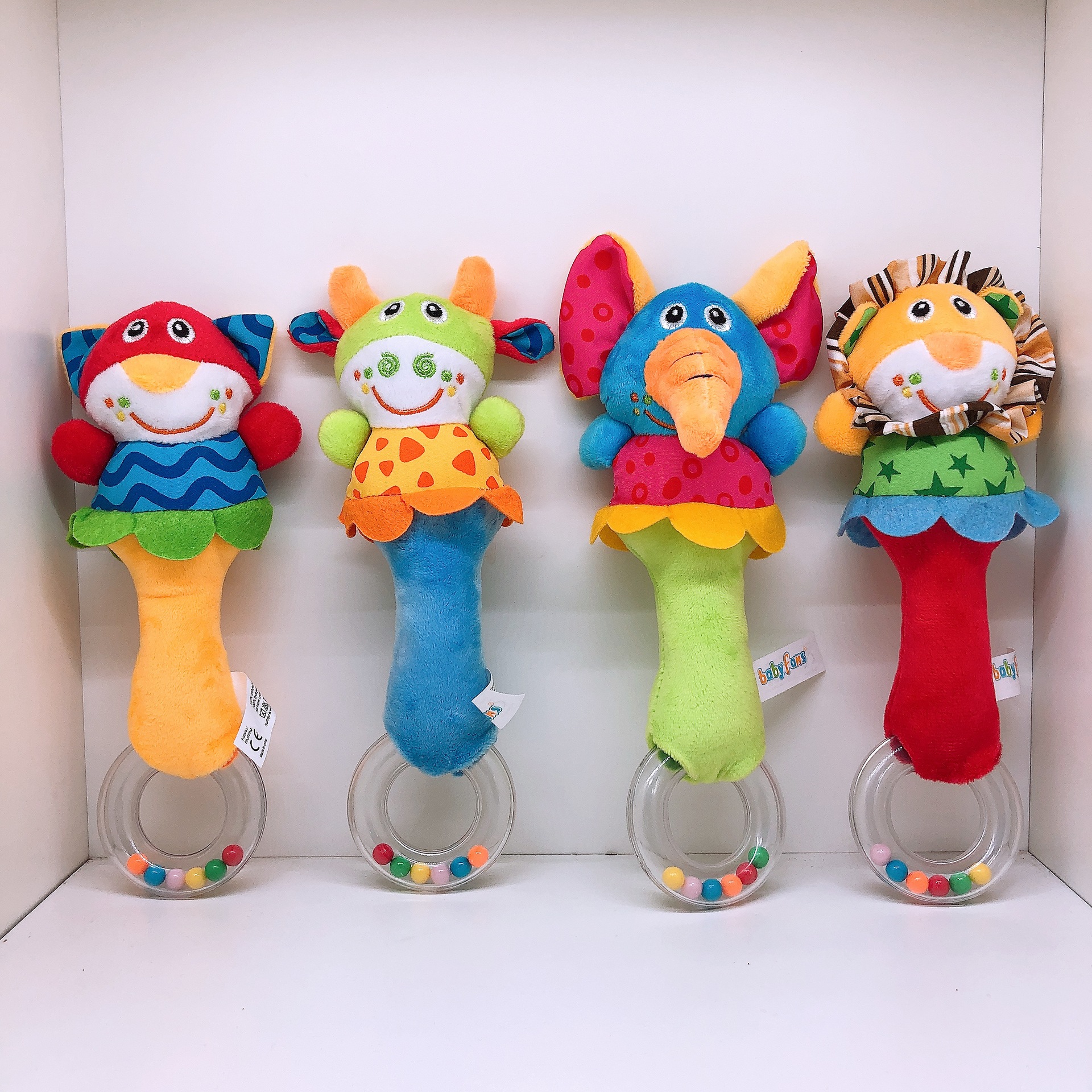 Babyfans0-1-Year-Old Grasping Handbell Soothing Plush Toy Popular Baby Toys Wholesale Cross-Border