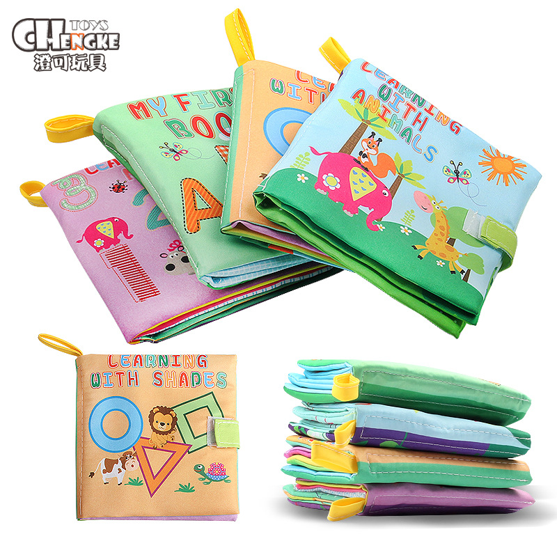Baby Three-Dimensional Cloth Book Early Education Foreign Trade Four Bags Cloth Book with Ringing Paper One Piece Dropshipping Baby Toys